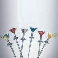 Jubilee Colorful Acrylic Martini Picks (Set of 6)